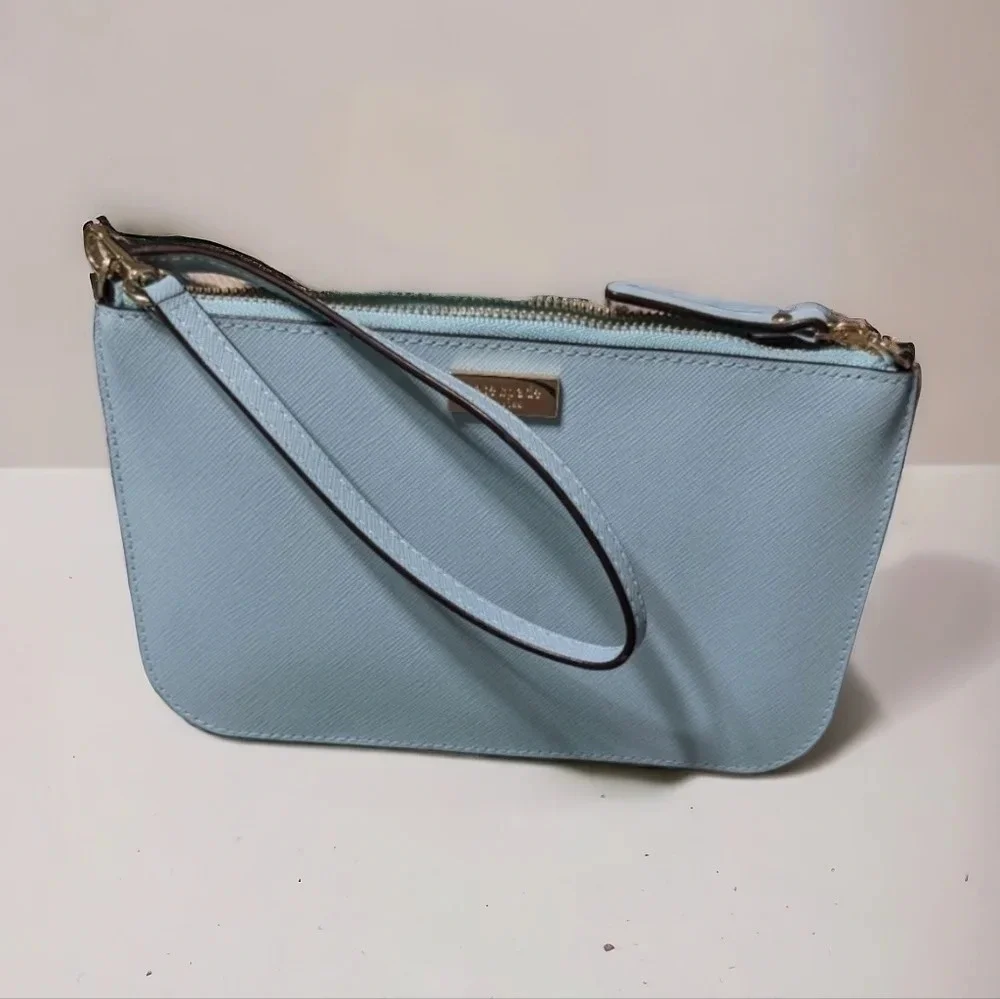 Kate Spade zip wristlet, wallet, blue